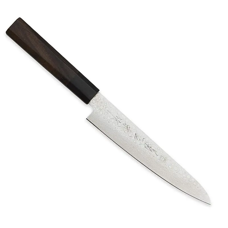 Kikuichi Cutlery Nickel Warikomi Damascus 6" Paring Knife