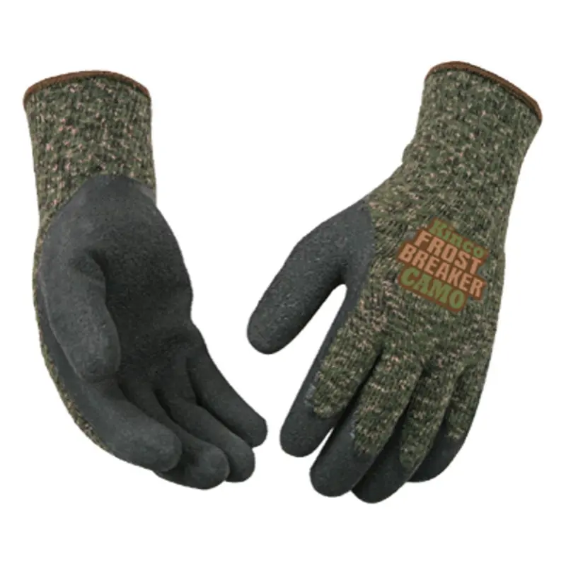 Kinco Frost Breaker Men's Indoor/Outdoor Thermal Dipped Gloves Camouflage XL 1 pair - Open Box
