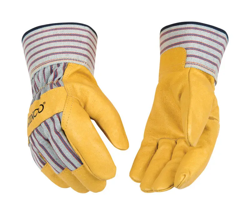 Kinco Men's Indoor/Outdoor Palm Gloves Yellow M 1 pair - Open Box