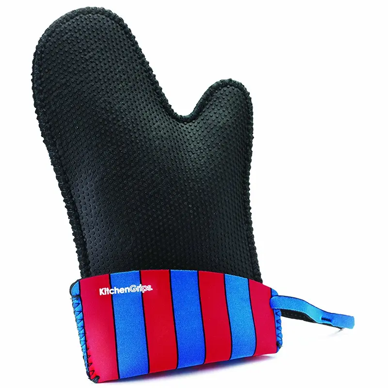 Kitchengrips Fitted Single Mitt, Extendable Cuff - Circus