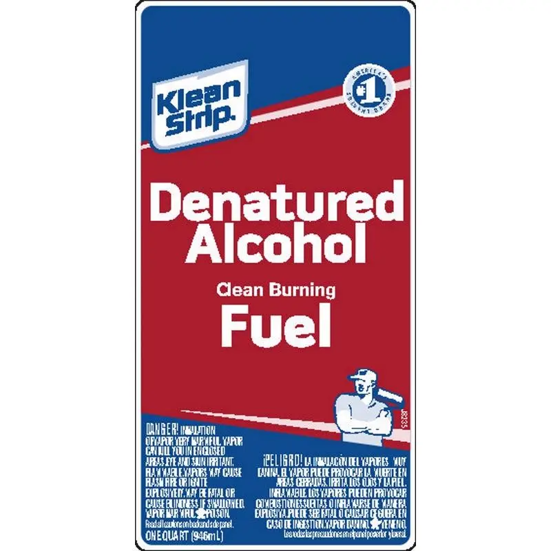 Klean Strip Denatured Alcohol Clean Burning Fuel 1 qt (Pack of 6)