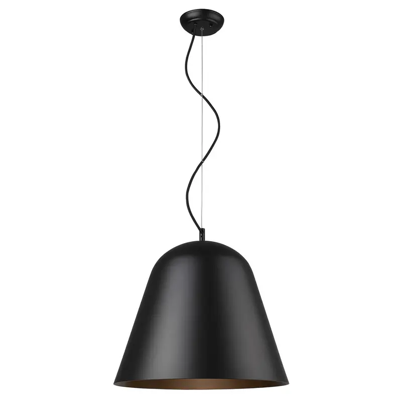 Knell 1-Light Matte Black Pendant By Homeroots