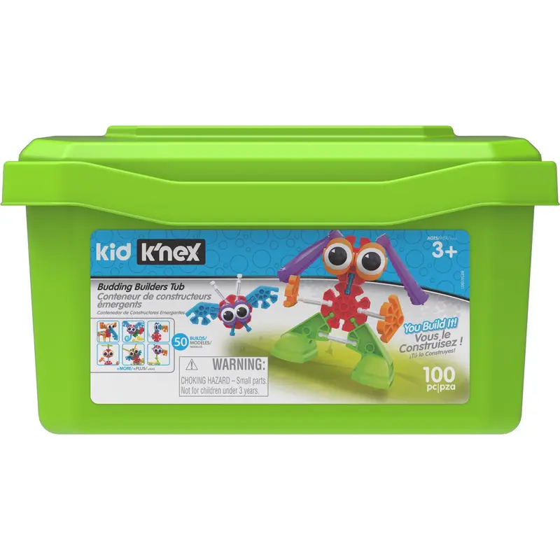 K'Nex Budding Builders Tub Building Set Toy Plastic 100 pc - Open Box