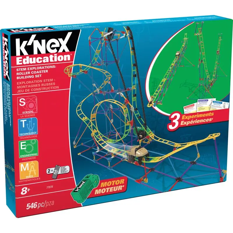 K'Nex Roller Coaster Building Set Toy Plastic 546 pc - Open Box