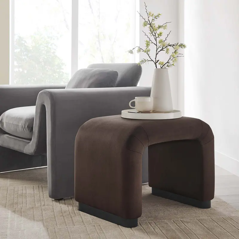 Koda Performance Velvet Waterfall Stool By Modway - EEI-6733