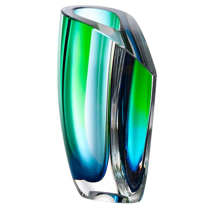 Kosta Boda Mirage Vase - Green Blue