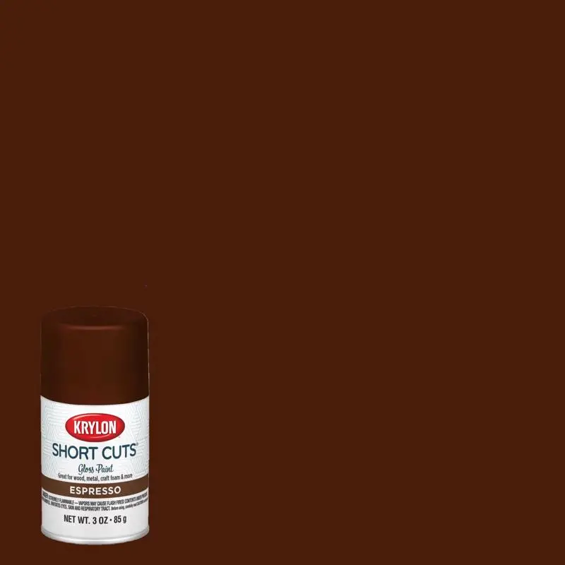 Krylon Short Cuts Gloss Espresso Spray Paint 3 oz. (Pack of 6) - Deal of The Week