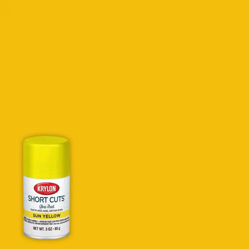 Krylon Short Cuts Gloss Sun Yellow Spray Paint 3 oz. (Pack of 6) - Deal of The Week