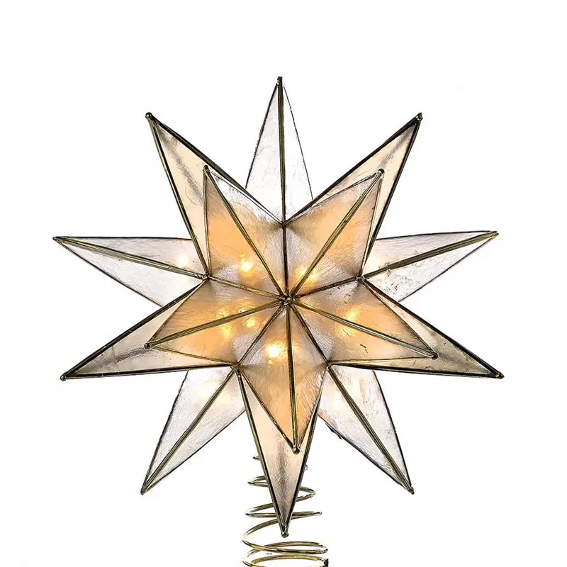 Kurt S. Adler LED Gold Sputnik Capiz Tree Topper - Open Box