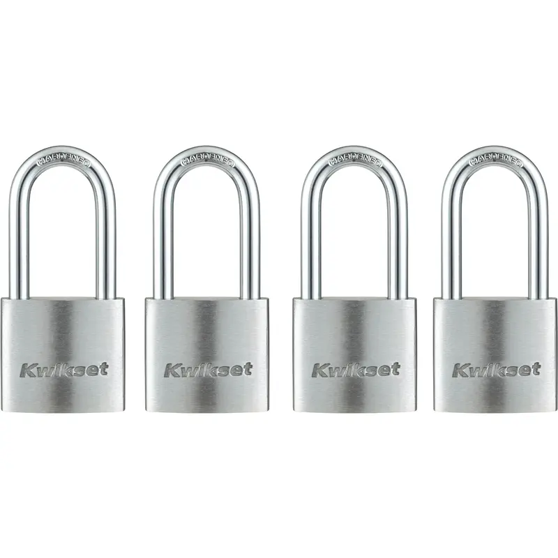 Kwikset 1-1/2 in. Aluminum Padlock KA with 1-1/2 in. Shackle 4/pk