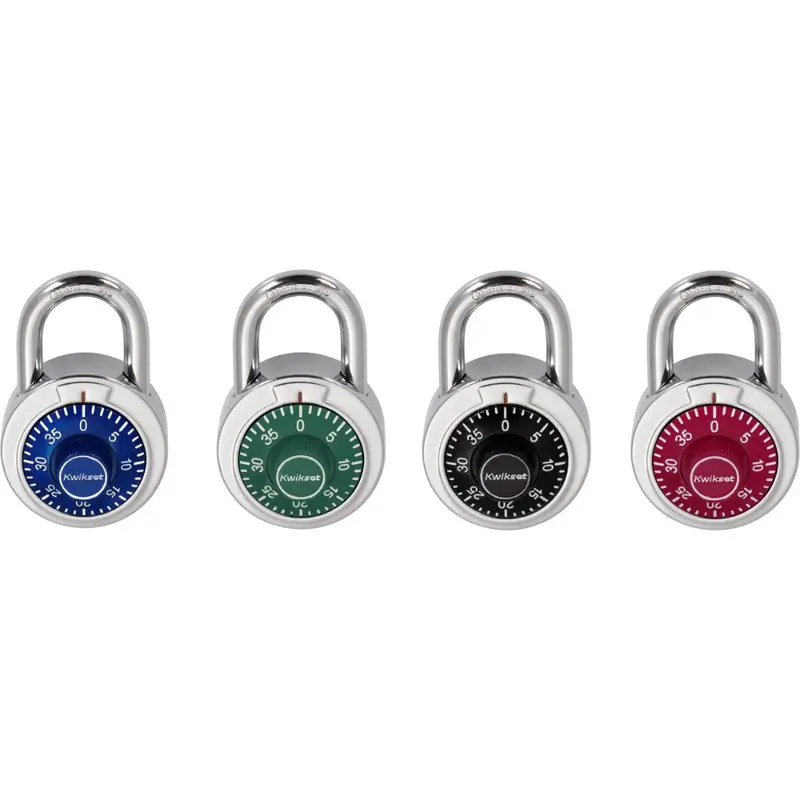 Kwikset 2" Combination Dial Padlock with 13/16" Shackle 4/pk