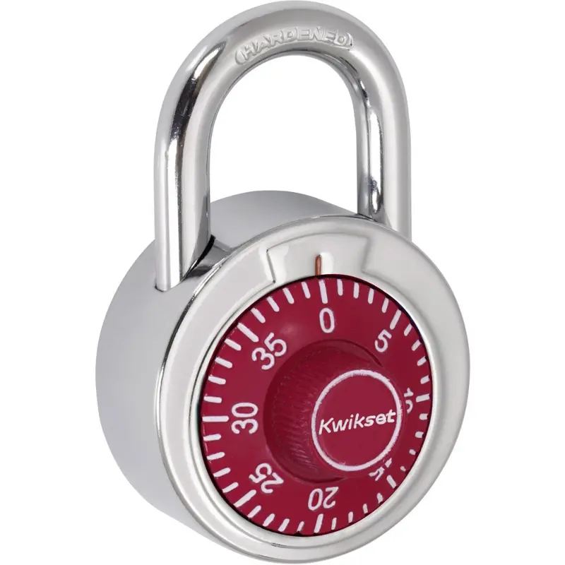 Kwikset 2" Combination Dial Padlock with 13/16" Shackle - Red