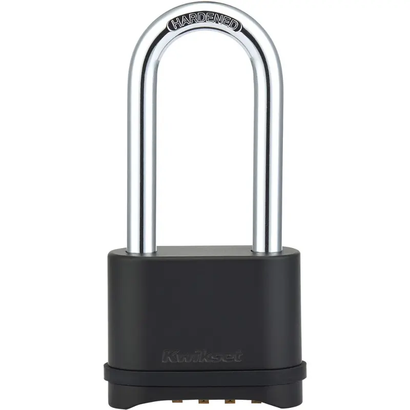Kwikset 2" Zinc Combination Padlock with 2-1/4" Shackle - Black