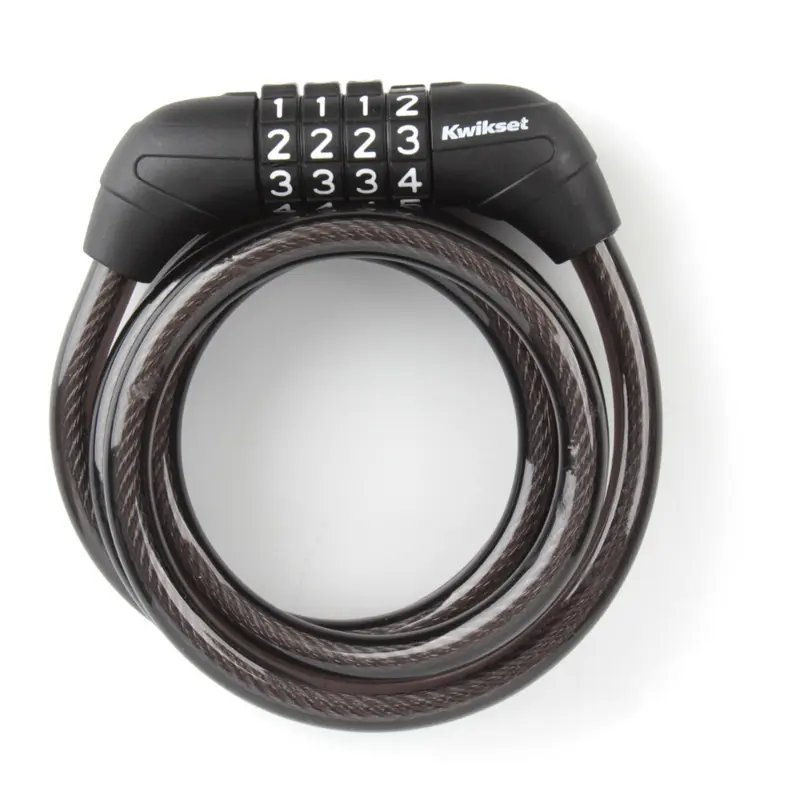 Kwikset 4' x 5/16" Combination Bicycle Cable Lock