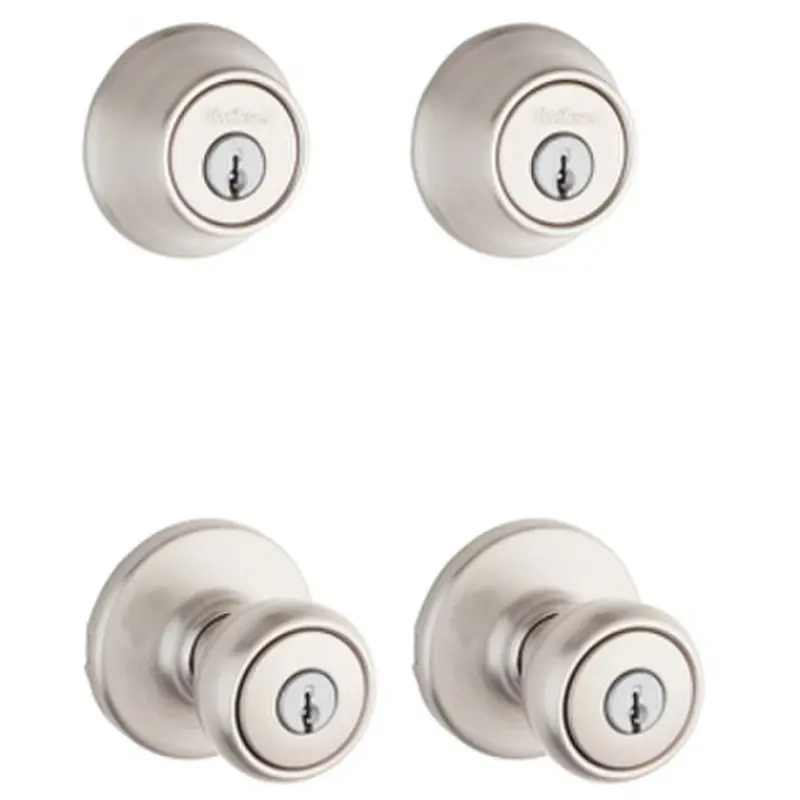 Kwikset Tylo Project Pack Combo Door Knob & Deadbolt Set in Satin Nickel - Deal of The Week