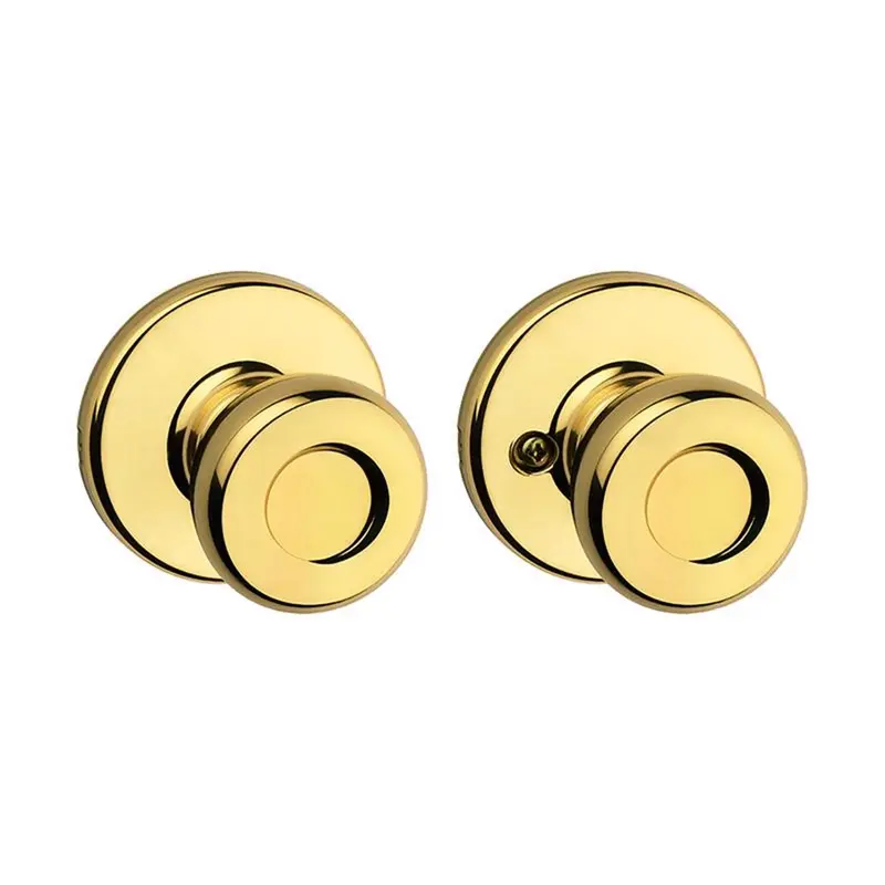 Kwikset Tylo Traditional Polished Brass Passage Door Knob