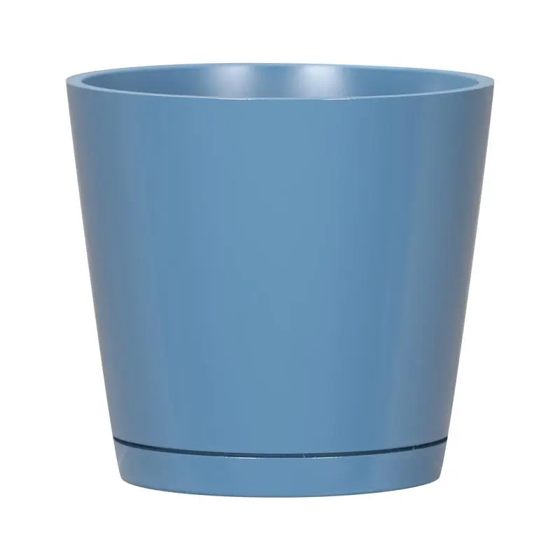 L&G Solutions 5.7 in. H X 6 in. W X 6 in. D X 6 in. D Resin Planter Blue