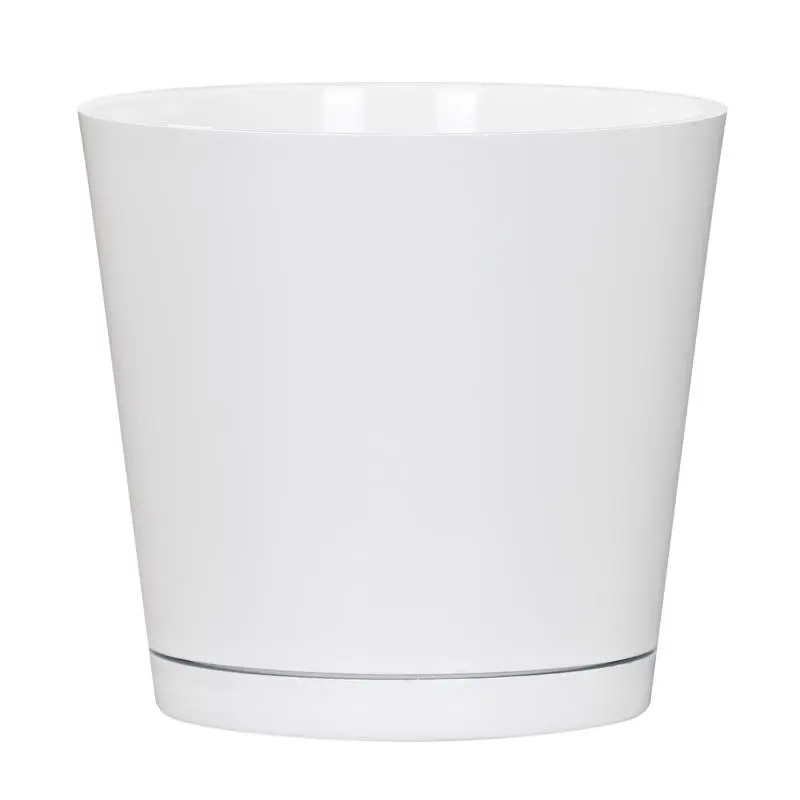 L&G Solutions 5.7 in. H X 6 in. W X 6 in. D X 6 in. D Resin Planter White
