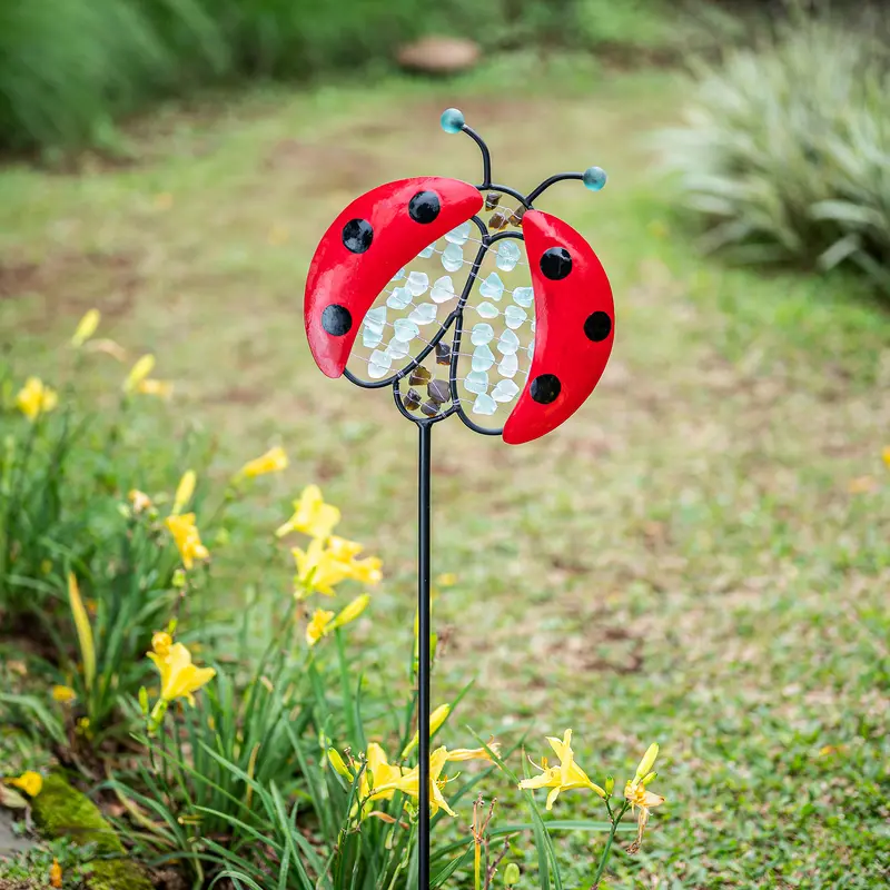 Lady Bug Garden Stake Set of 4 By Garden Age Supply
