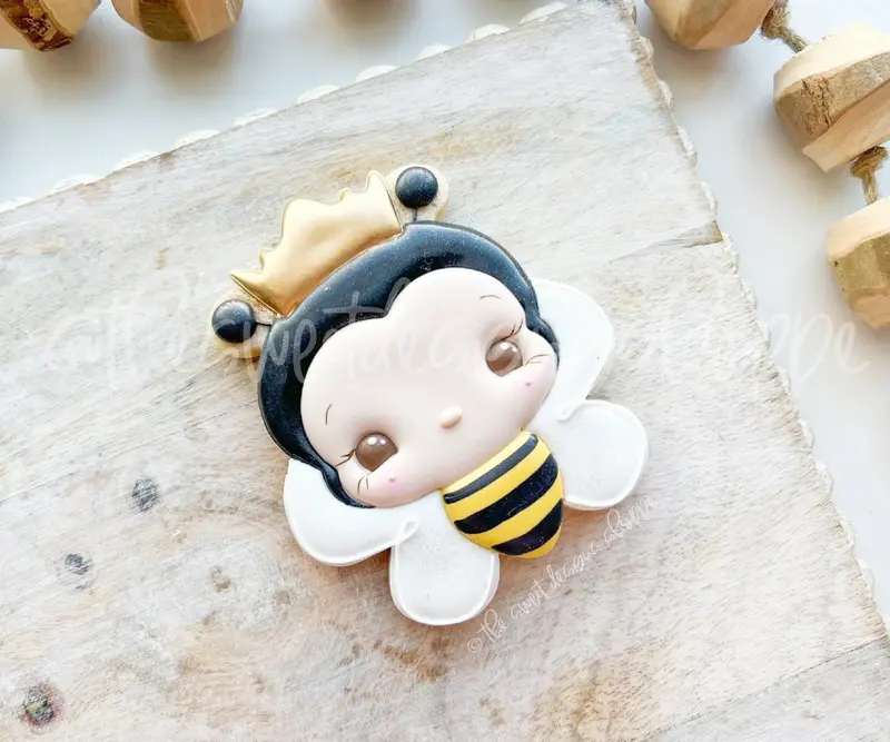 Lady Milkstache Queen Bee - Cookie Cutter