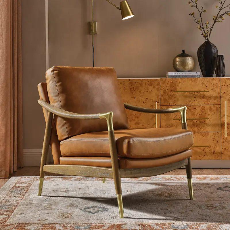 Langford Vegan Leather Accent Armchair by Modway