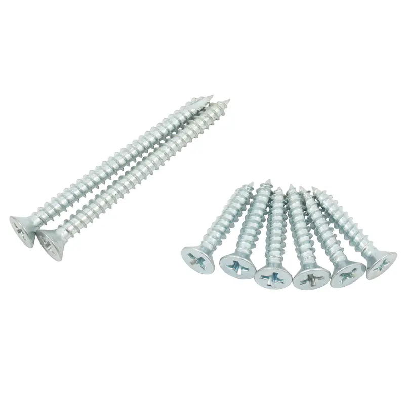 Large Door Screw Pack, #9 x 2-1/4" (2-Pack) and #9 x 1" (6-Pack), Satin Chrome by Stone Harbor Hardware