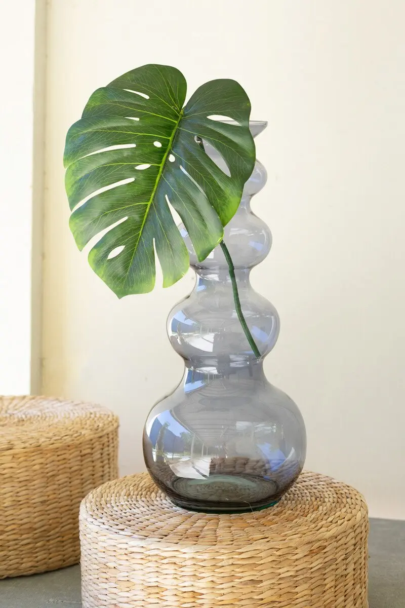 Large Glass Bubble Vase - Blue By Kalalou