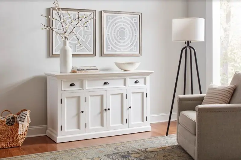 Large Modern Farmhouse White Cabinet By Homeroots