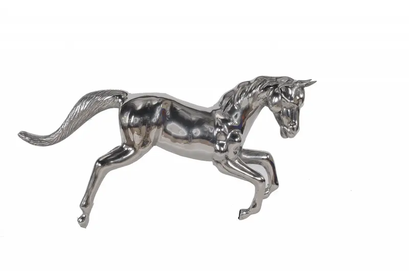 Large Silver Horse Statue By Homeroots