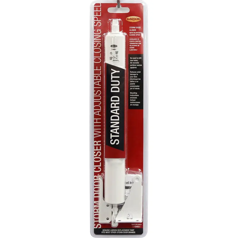 Larson Standard Duty White Aluminum Pneumatic Door Closer - Open Box