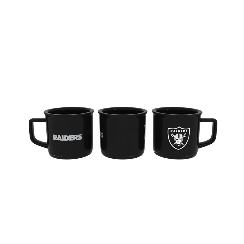 Las Vegas Raiders Ceramic Camp Cup with Enamel Finish, 14oz