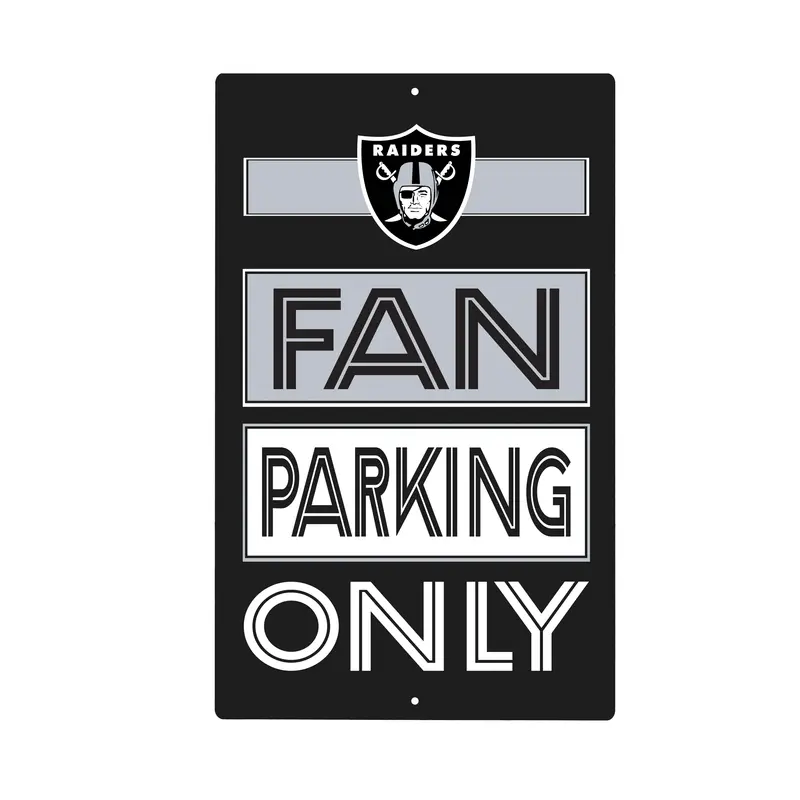 Las Vegas Raiders Fan Parking USA Metal Wall Sign, 7.5" x 11.5"