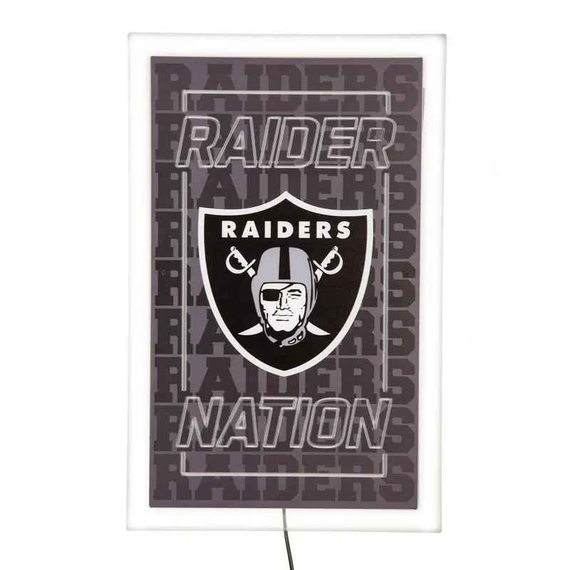 Las Vegas Raiders NFL Football Rectangle Neolite LED Decor