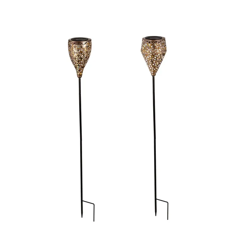 Laser Cut Metal Solar Stake 2 Asst. 6 of each, CDU of 12