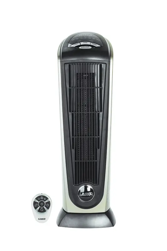 Lasko 12.5 A Black/Gray Electric Ceramic Tower Heater 150 sq. ft. - Open Box