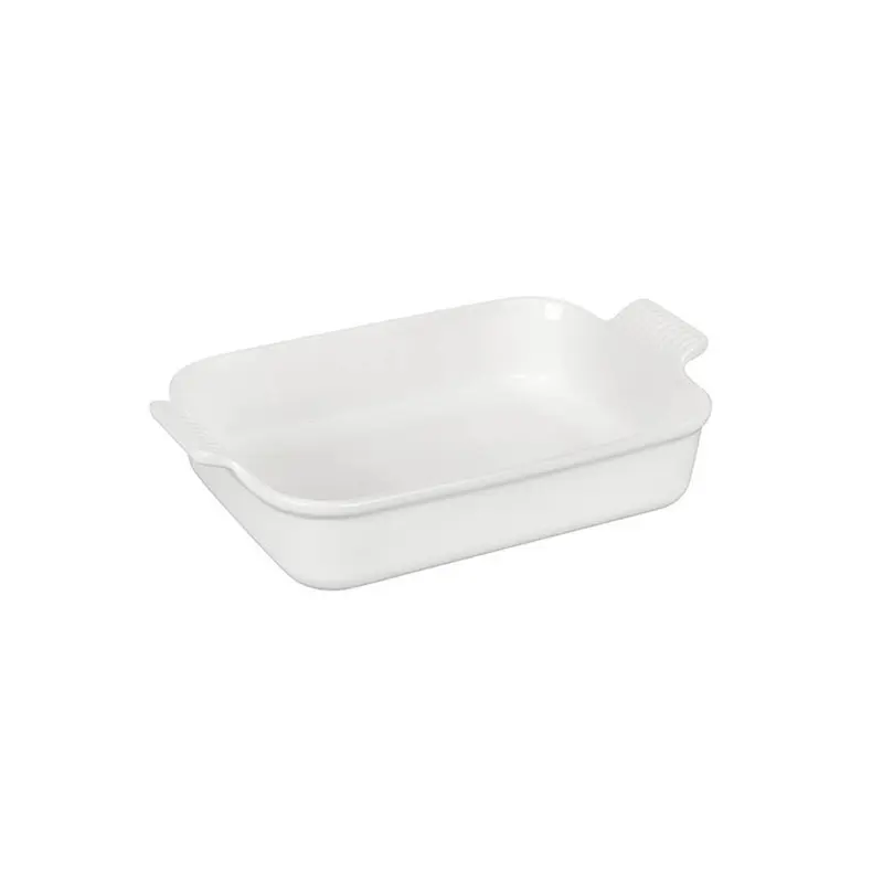 Le Creuset 2.5 qt. (10.5" x 7") Heritage Rectangular Dish - White