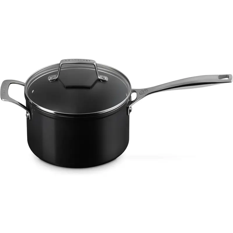 Le Creuset 4 qt. Essential Non-stick Ceramic Saucepan with Glass Lid 4 qt.