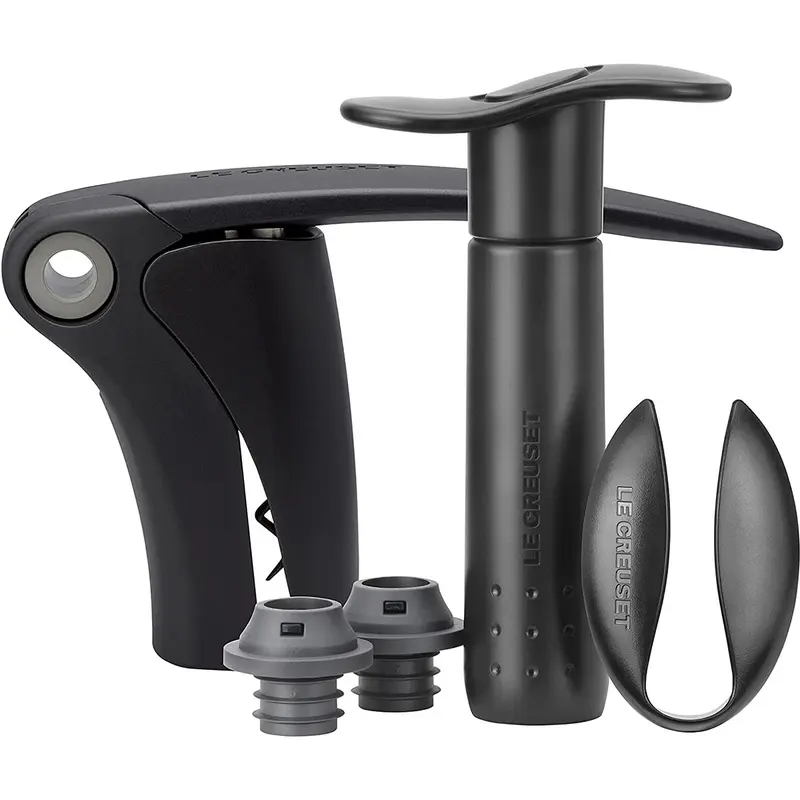 Le Creuset 5 Piece Wine Tools Gift Set - Black/Grey