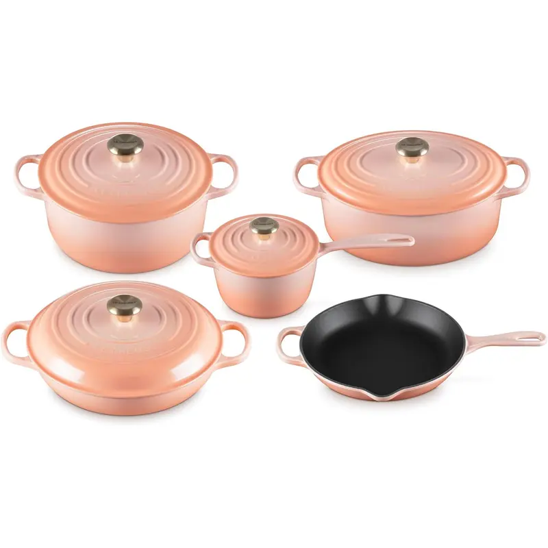 Le Creuset 9-Piece Signature Cookware Set - Peche
