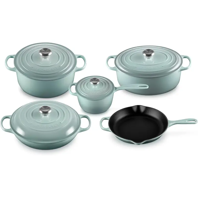 Le Creuset 9-Piece Signature Cookware Set - Sea Salt