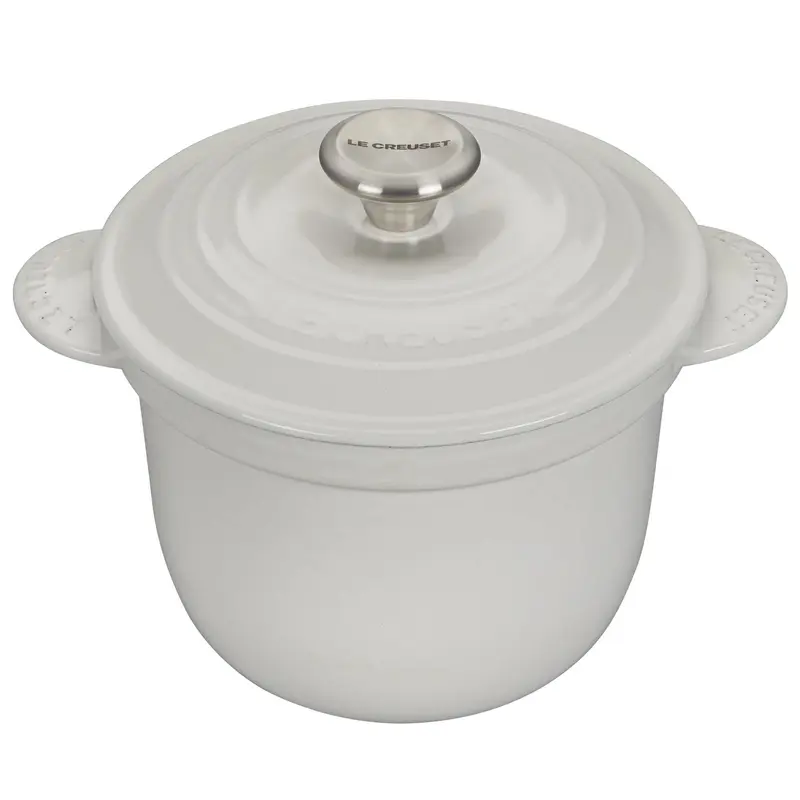 Le Creuset Cast Iron 2.25-Quart Rice Pot - White