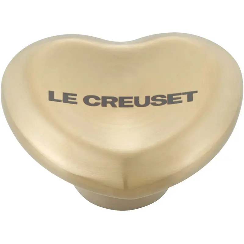 Le Creuset Figural Heart Knob - Light Gold - Large (45mm)