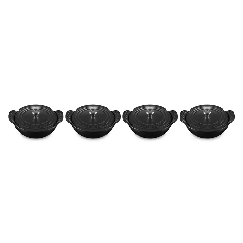Le Creuset Gourmand Collection 0.3 QT. Mini Round Braiser with Lid, Set of 4