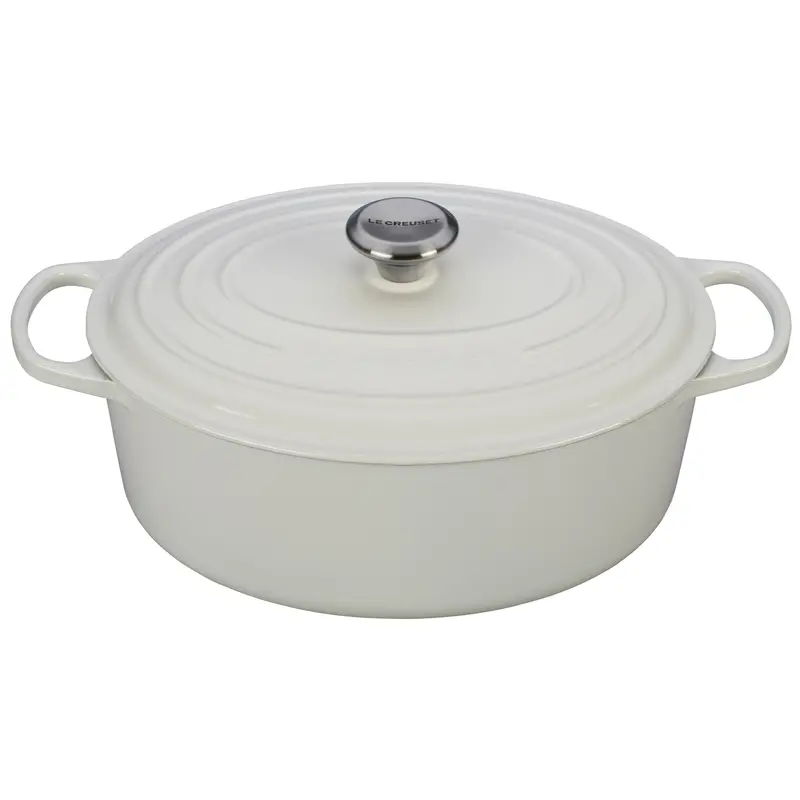 Le Creuset Oval 6.75-Quart Dutch Oven - White
