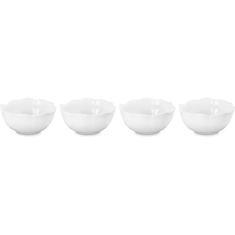 Le Creuset S/4 Petal Mini Bowls, White