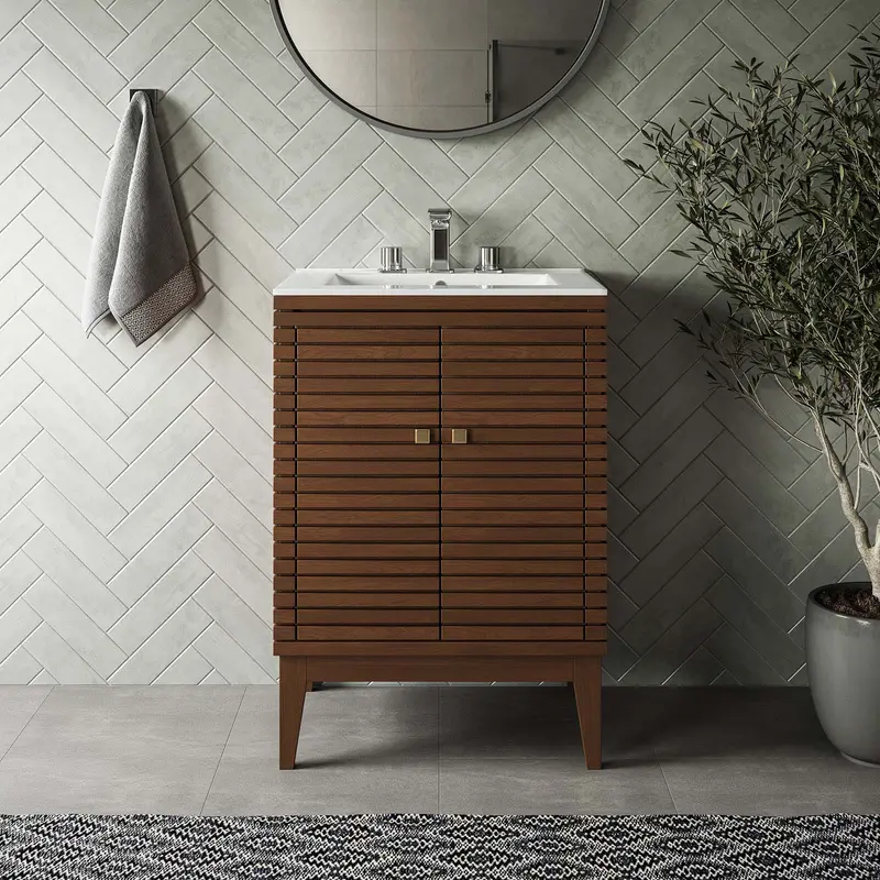 Ledger 24" Wood Bathroom Vanity Cabinet (Sink Basin Not Included) By Modway - EEI-5088