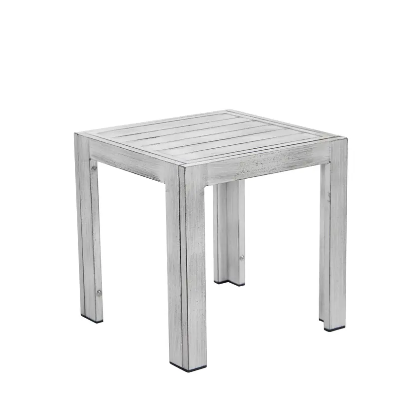 LeisureMod Chelsea Modern Aluminum Patio Side Table