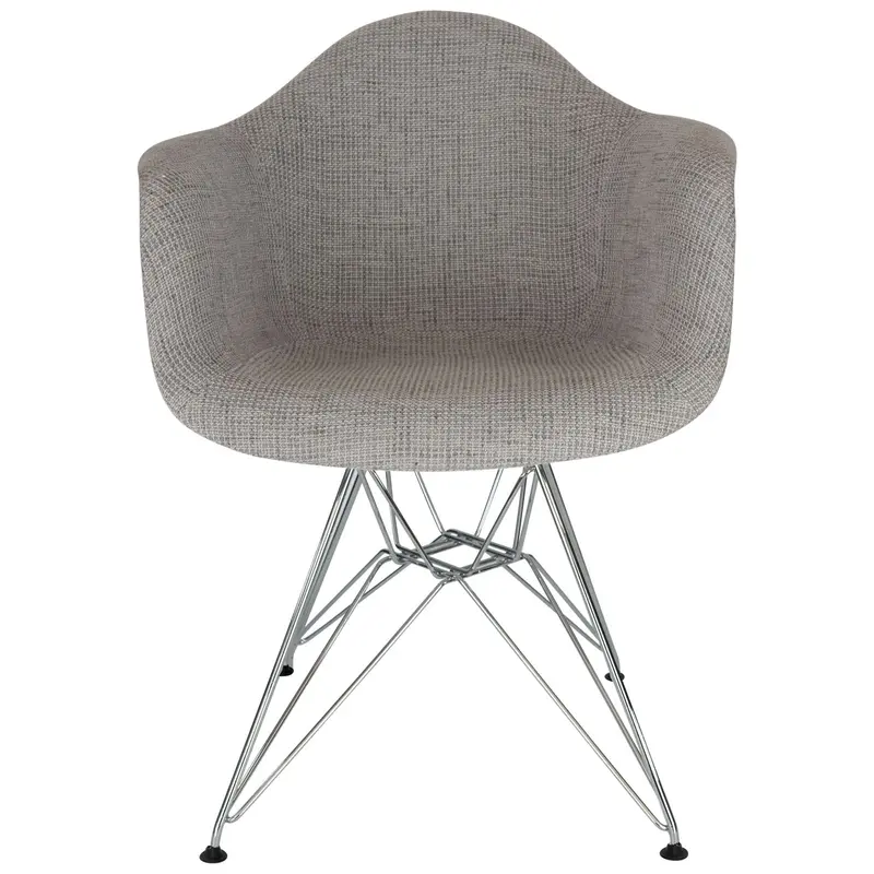 LeisureMod Willow Fabric Eiffel Accent Chair - WM24GRT