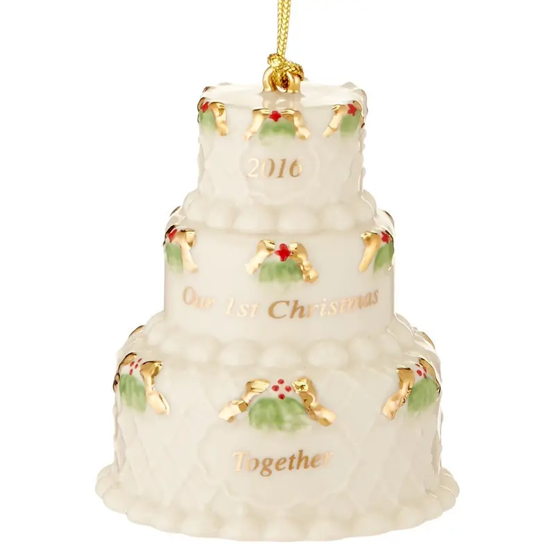 Lenox 2016 Our First Christmas Together Cake Ornament