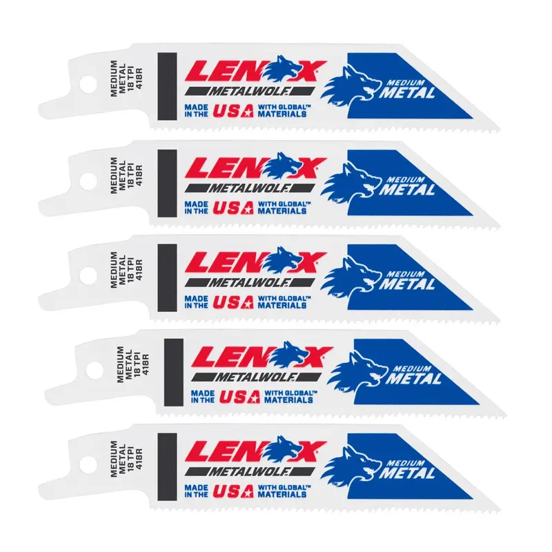 LENOX METALWOLF 4 in. Bi-Metal WAVE EDGE Reciprocating Saw Blade 18 TPI 5 pk - Deal of The Week